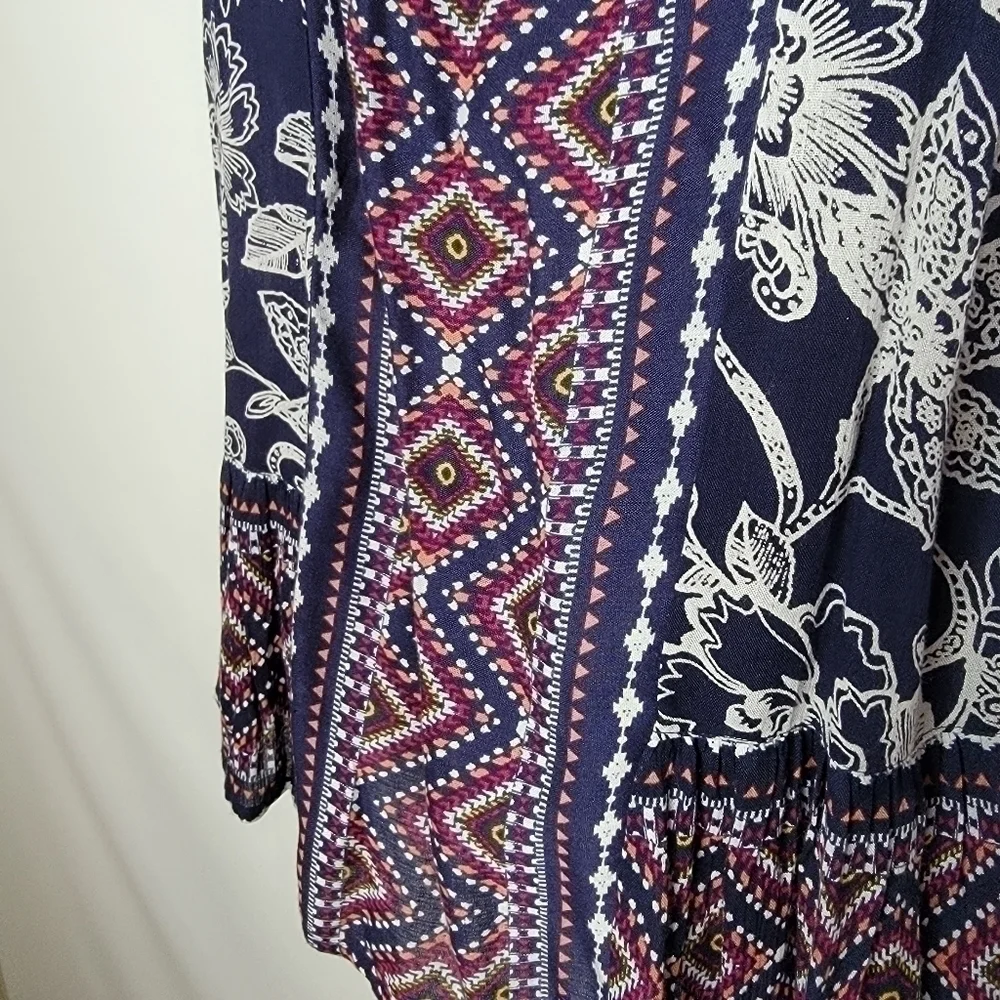Band Of Gypsies Bohemian Ruffled Top - Picture 2 of 11